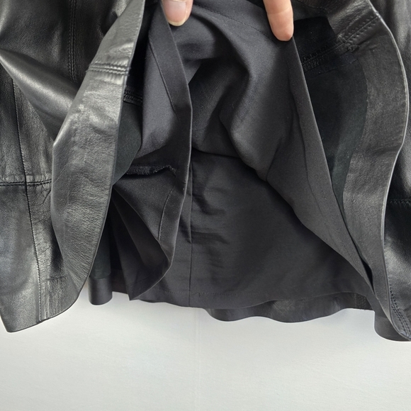 Miss Wu Black Leather Circle Skirt Size 8 Nordstrom Exclusive - Picture 8 of 14